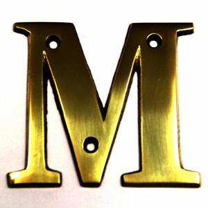 4991Messing_letter_4_cm_M